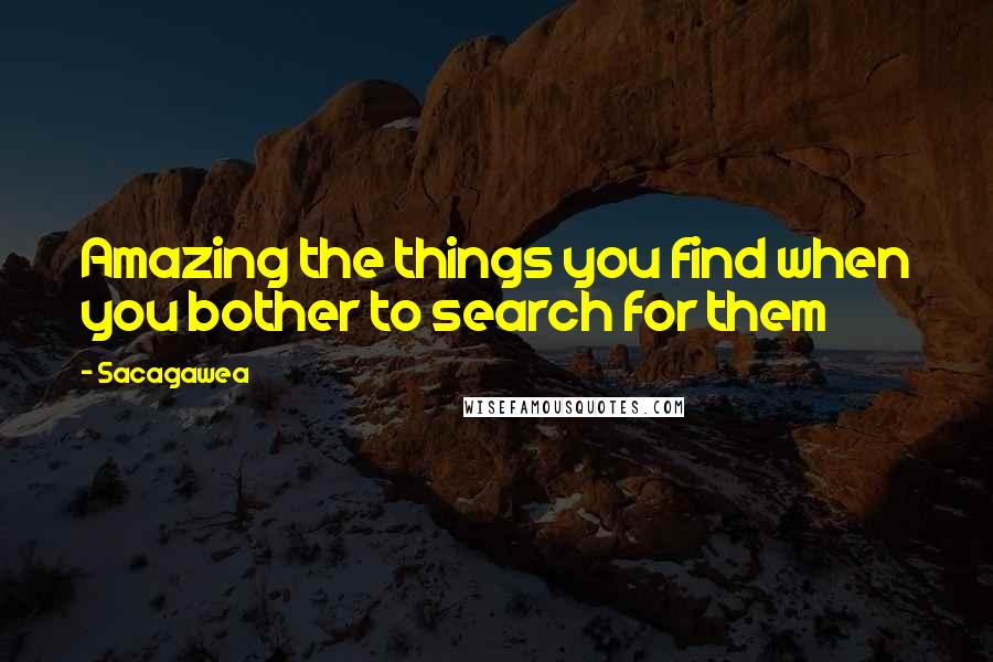 Sacagawea Quotes: Amazing the things you find when you bother to search for them