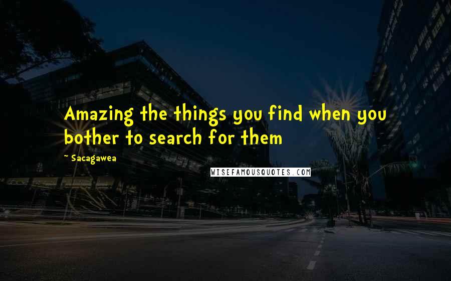 Sacagawea Quotes: Amazing the things you find when you bother to search for them