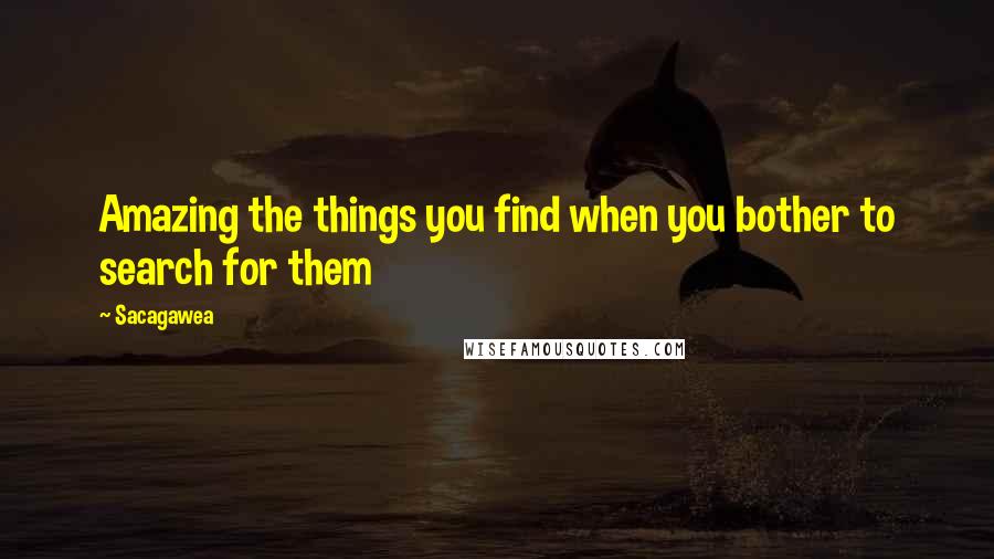 Sacagawea Quotes: Amazing the things you find when you bother to search for them