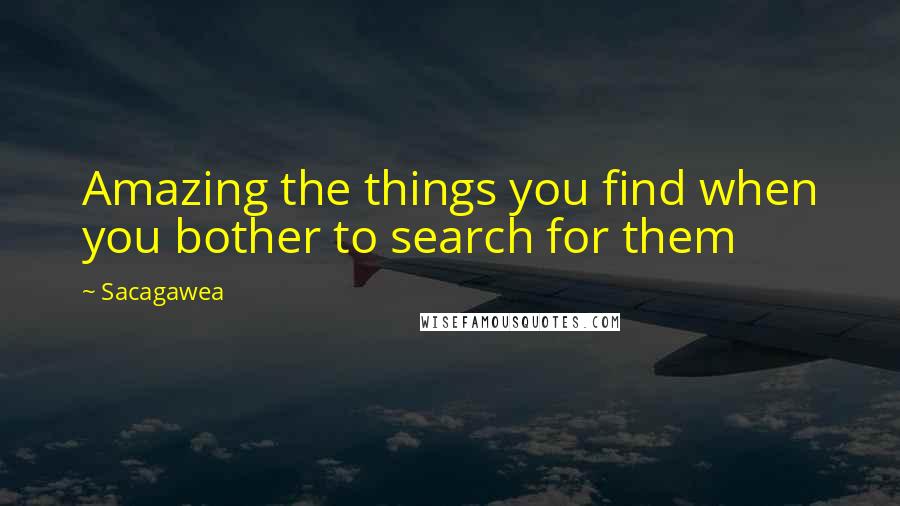 Sacagawea Quotes: Amazing the things you find when you bother to search for them