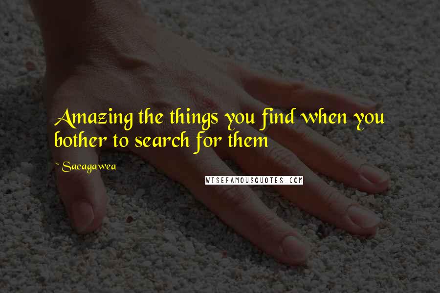 Sacagawea Quotes: Amazing the things you find when you bother to search for them