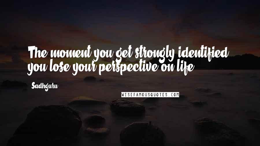 Sadhguru Quotes: The moment you get strongly identified, you lose your perspective on life!
