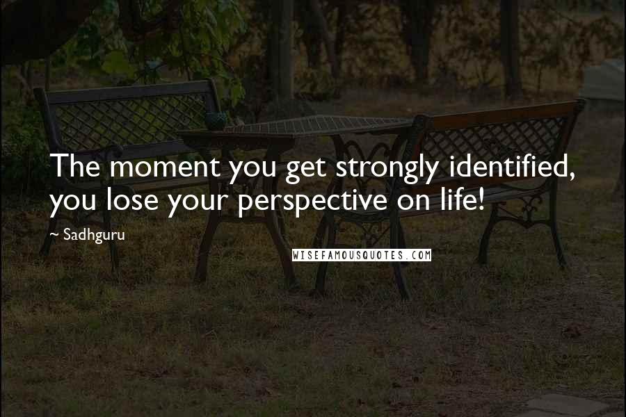 Sadhguru Quotes: The moment you get strongly identified, you lose your perspective on life!