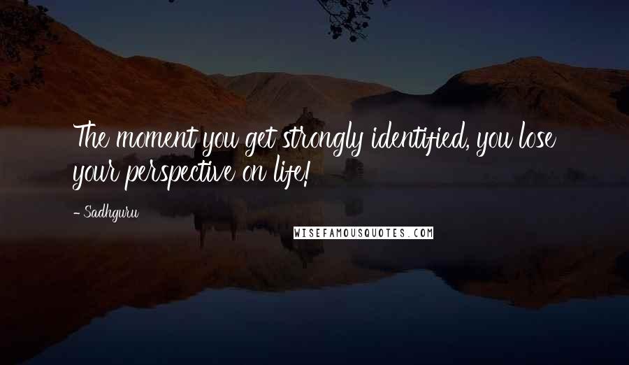 Sadhguru Quotes: The moment you get strongly identified, you lose your perspective on life!