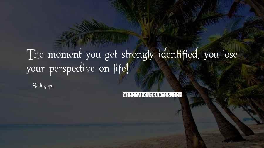 Sadhguru Quotes: The moment you get strongly identified, you lose your perspective on life!