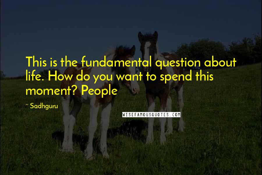 Sadhguru Quotes: This is the fundamental question about life. How do you want to spend this moment? People