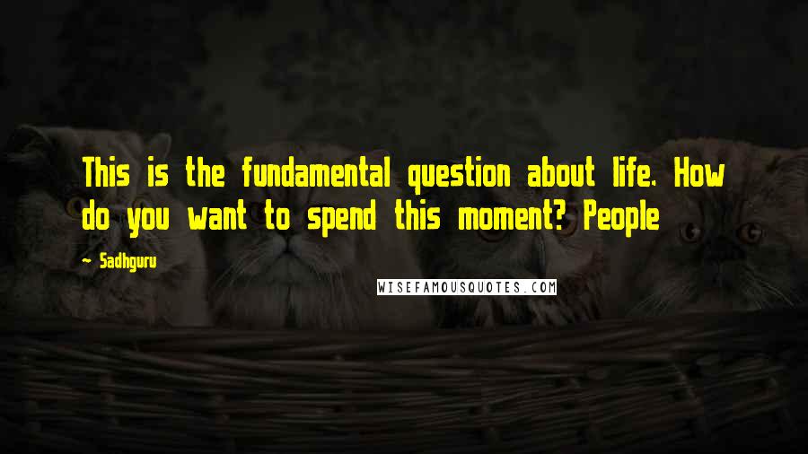 Sadhguru Quotes: This is the fundamental question about life. How do you want to spend this moment? People