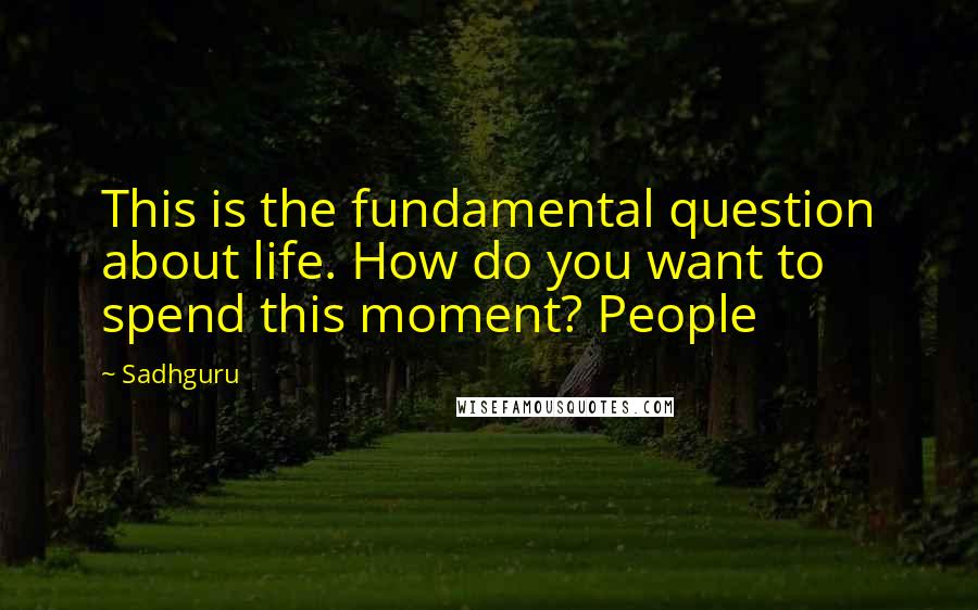 Sadhguru Quotes: This is the fundamental question about life. How do you want to spend this moment? People