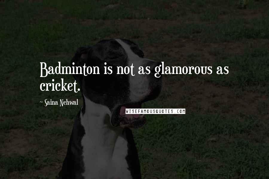 Saina Nehwal Quotes: Badminton is not as glamorous as cricket.