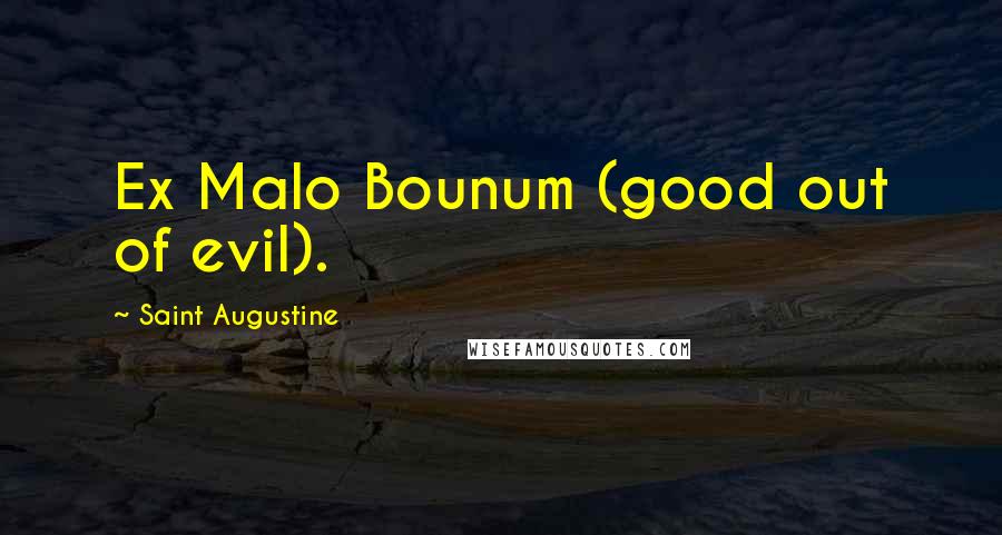 Saint Augustine Quotes: Ex Malo Bounum (good out of evil).