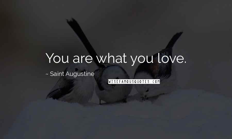 Saint Augustine Quotes: You are what you love.