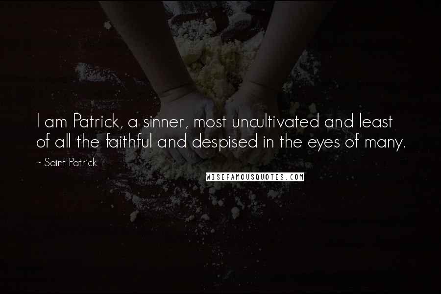 Saint Patrick Quotes: I am Patrick, a sinner, most uncultivated and least of all the faithful and despised in the eyes of many.