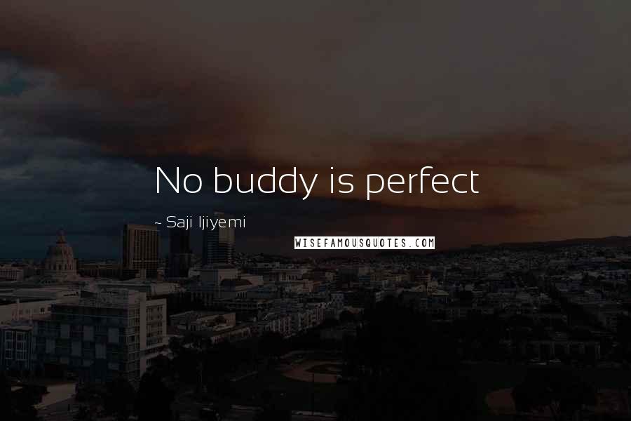 Saji Ijiyemi Quotes: No buddy is perfect