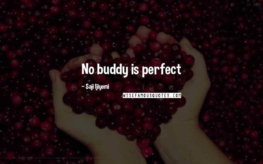 Saji Ijiyemi Quotes: No buddy is perfect
