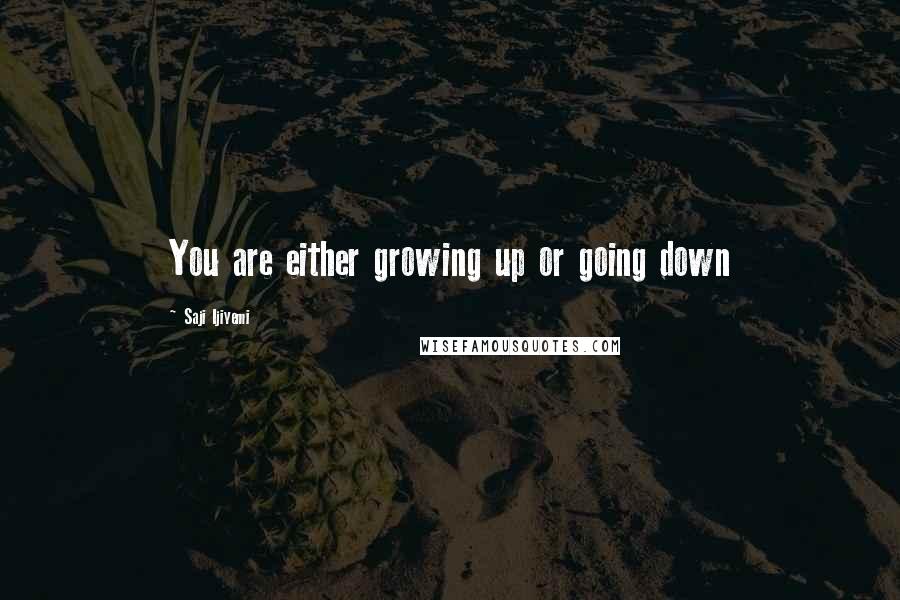 Saji Ijiyemi Quotes: You are either growing up or going down