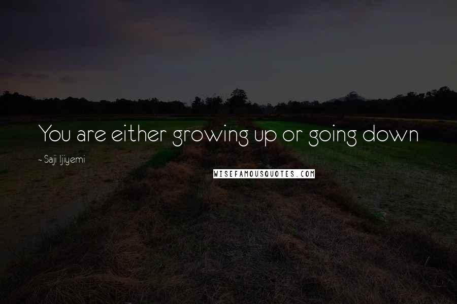 Saji Ijiyemi Quotes: You are either growing up or going down