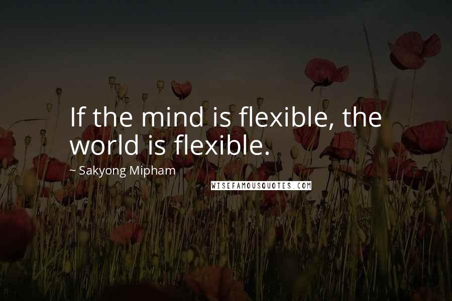 Sakyong Mipham Quotes: If the mind is flexible, the world is flexible.