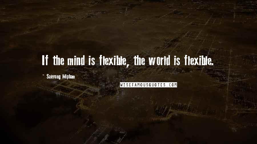 Sakyong Mipham Quotes: If the mind is flexible, the world is flexible.