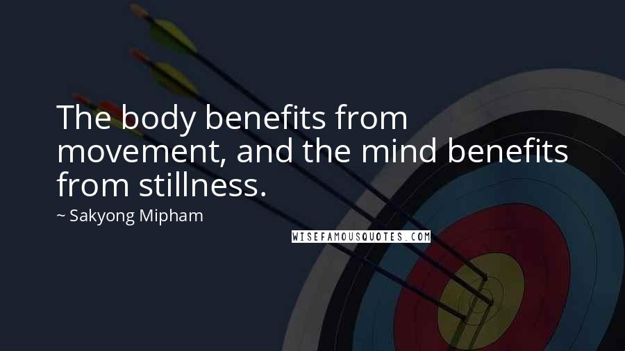 Sakyong Mipham Quotes: The body benefits from movement, and the mind benefits from stillness.