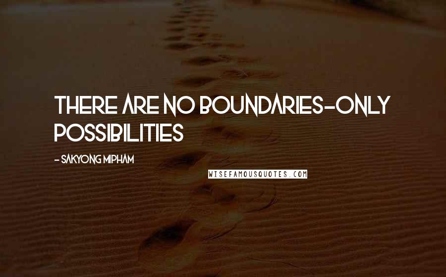 Sakyong Mipham Quotes: There are no boundaries-only possibilities