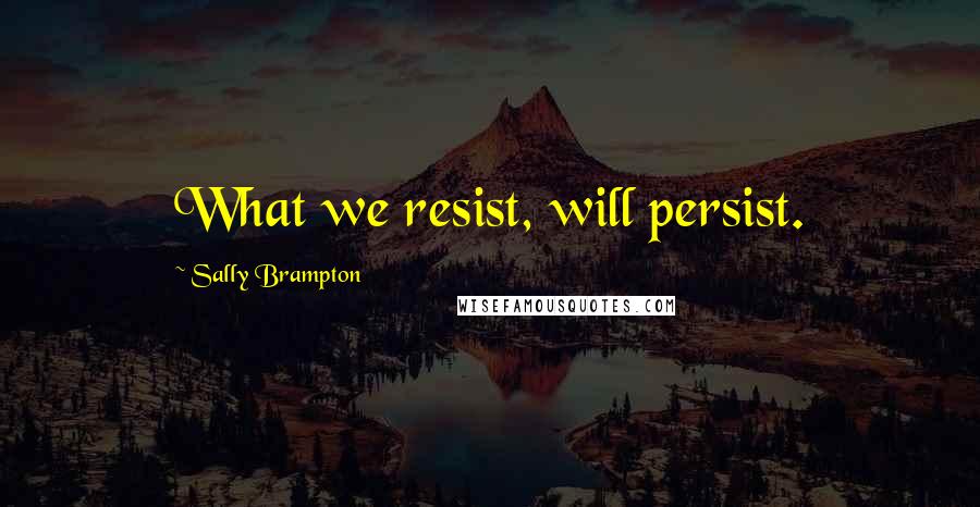 Sally Brampton Quotes: What we resist, will persist.