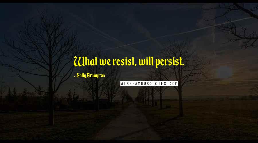 Sally Brampton Quotes: What we resist, will persist.
