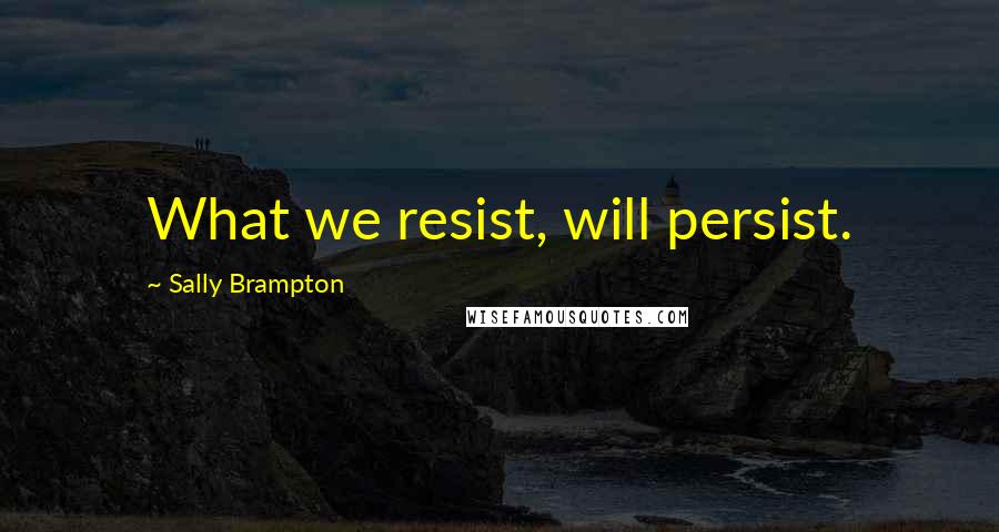 Sally Brampton Quotes: What we resist, will persist.