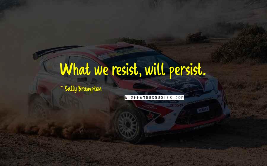 Sally Brampton Quotes: What we resist, will persist.