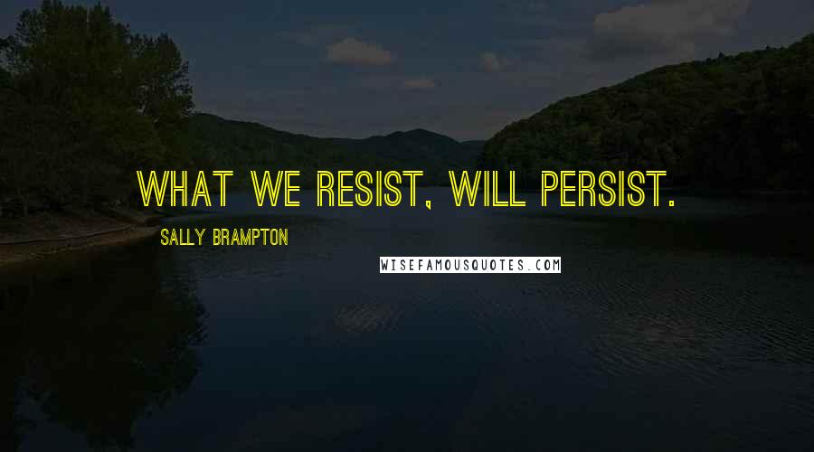 Sally Brampton Quotes: What we resist, will persist.