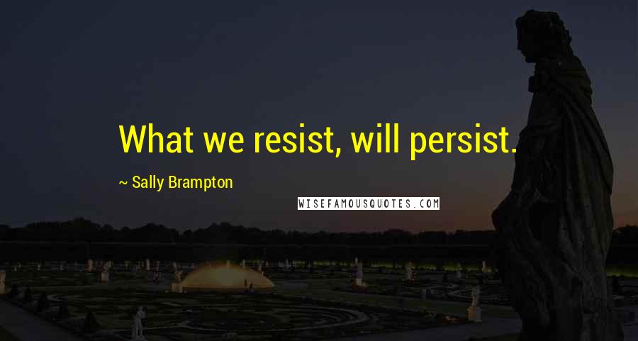 Sally Brampton Quotes: What we resist, will persist.