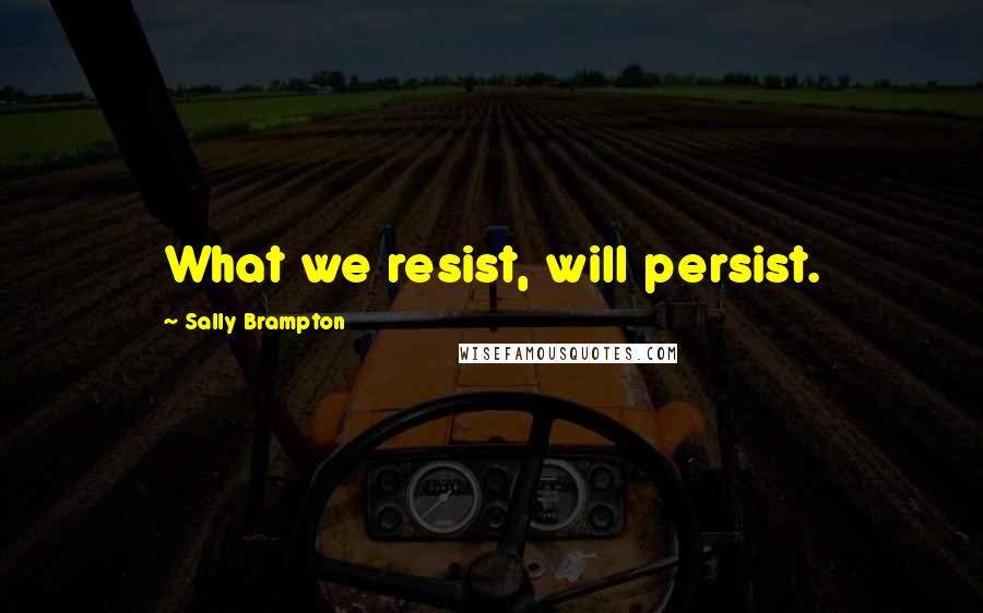 Sally Brampton Quotes: What we resist, will persist.