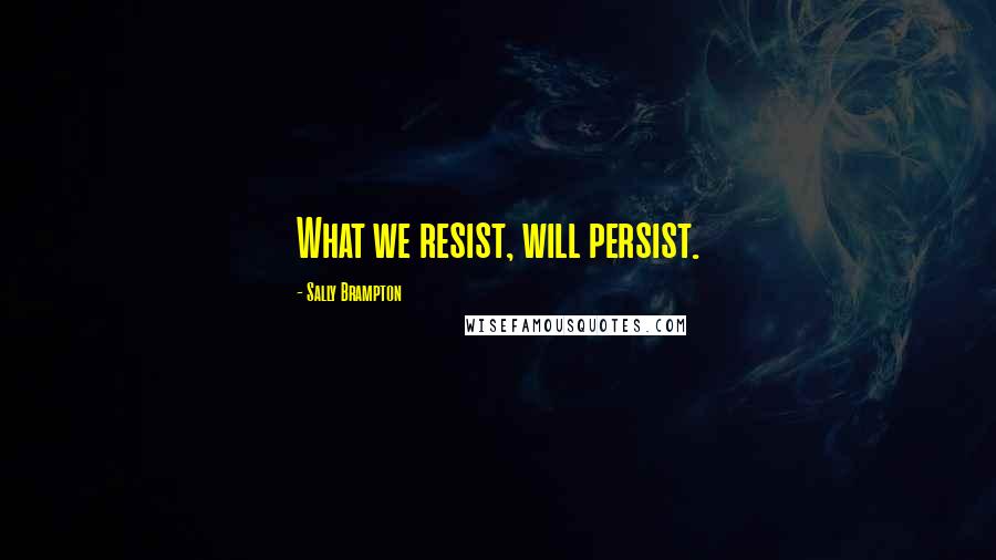 Sally Brampton Quotes: What we resist, will persist.