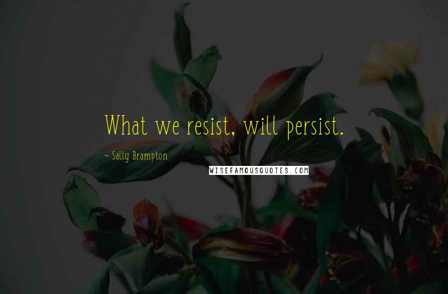 Sally Brampton Quotes: What we resist, will persist.