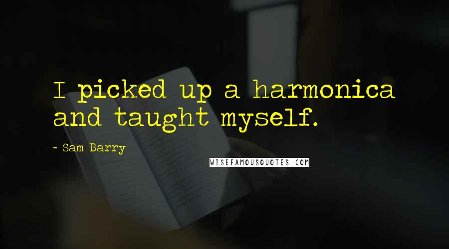 Sam Barry Quotes: I picked up a harmonica and taught myself.