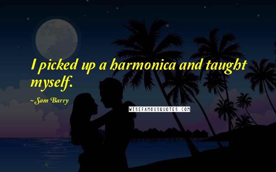 Sam Barry Quotes: I picked up a harmonica and taught myself.
