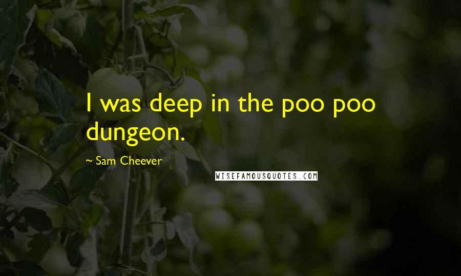 Sam Cheever Quotes: I was deep in the poo poo dungeon.