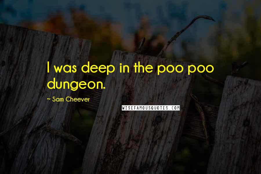 Sam Cheever Quotes: I was deep in the poo poo dungeon.
