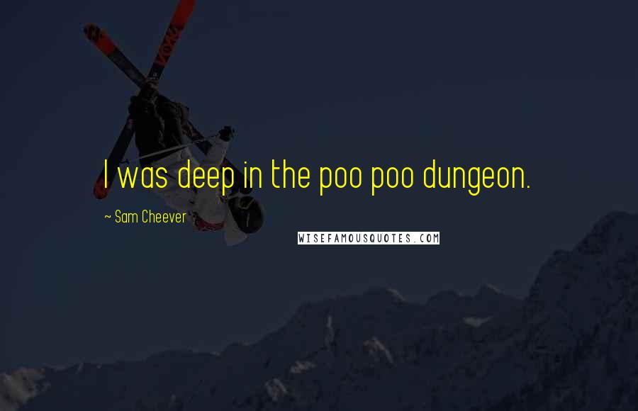 Sam Cheever Quotes: I was deep in the poo poo dungeon.