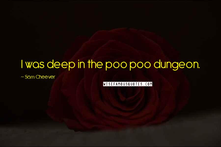 Sam Cheever Quotes: I was deep in the poo poo dungeon.