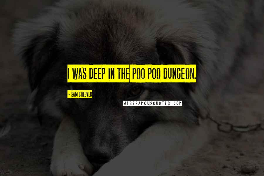 Sam Cheever Quotes: I was deep in the poo poo dungeon.