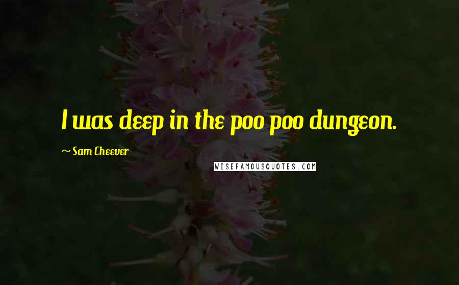 Sam Cheever Quotes: I was deep in the poo poo dungeon.