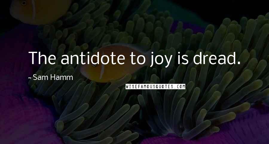 Sam Hamm Quotes: The antidote to joy is dread.
