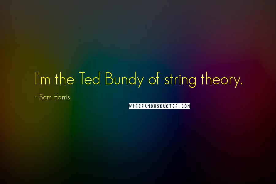 Sam Harris Quotes: I'm the Ted Bundy of string theory.