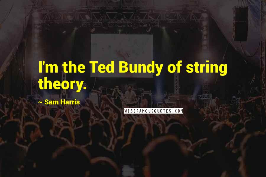 Sam Harris Quotes: I'm the Ted Bundy of string theory.