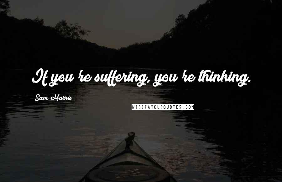 Sam Harris Quotes: If you're suffering, you're thinking.