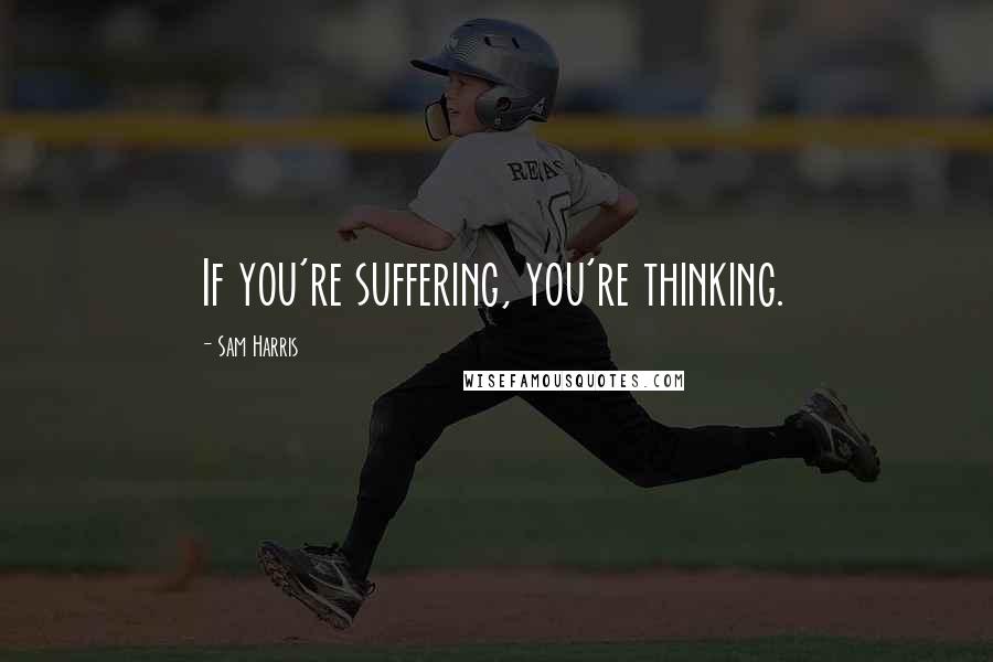Sam Harris Quotes: If you're suffering, you're thinking.