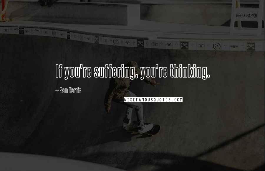 Sam Harris Quotes: If you're suffering, you're thinking.