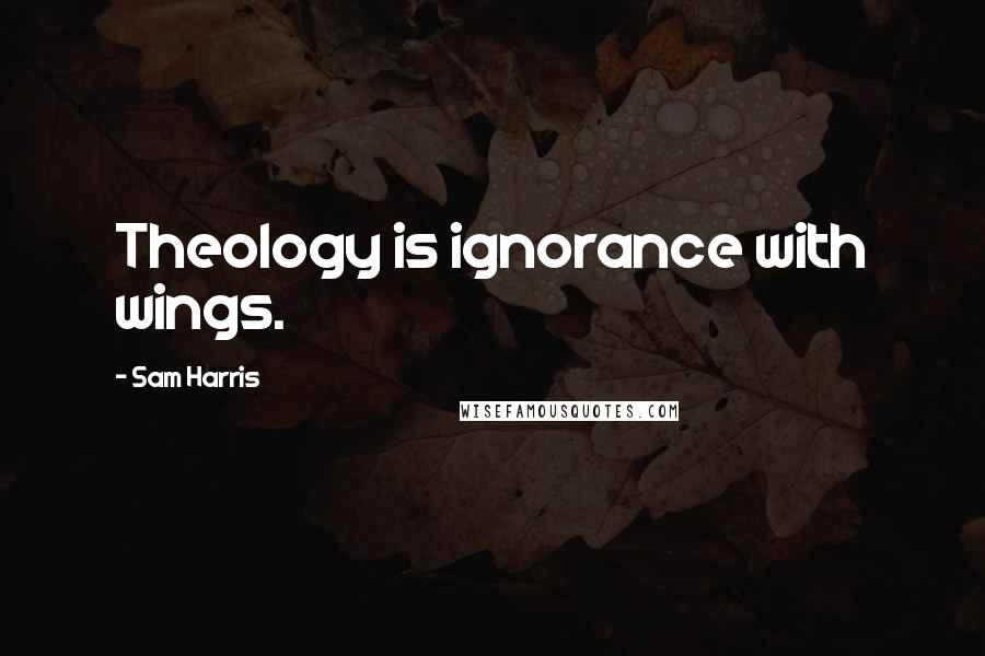 Sam Harris Quotes: Theology is ignorance with wings.