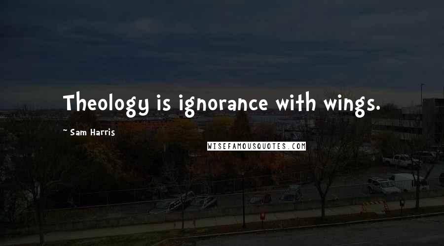 Sam Harris Quotes: Theology is ignorance with wings.