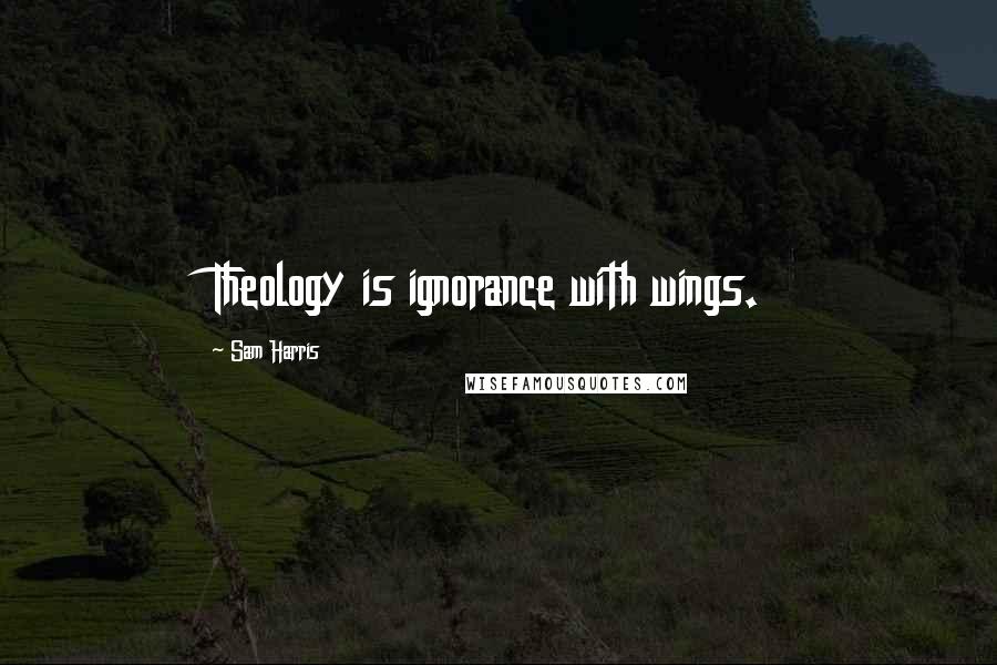 Sam Harris Quotes: Theology is ignorance with wings.